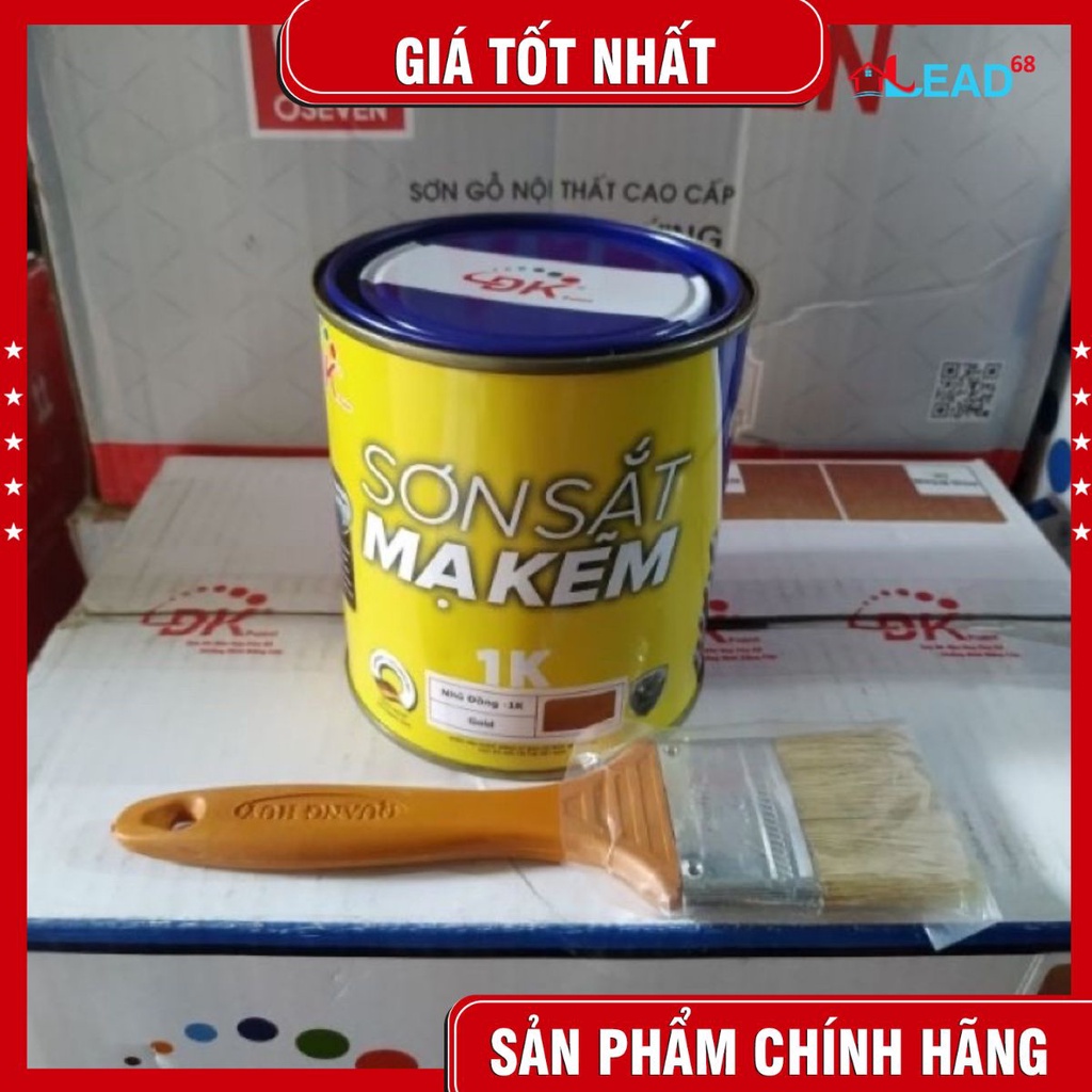 Sơn sắt mạ kẽm ĐK -1k màu nhũ đồng 800ml