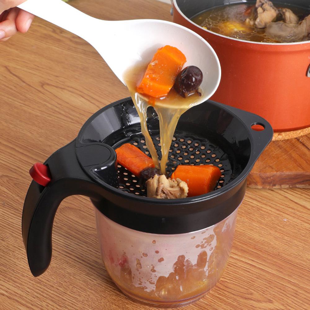 PATRICIA Dụng Cụ Lọc Dầu Có Tay Cầm Chống Trượt Tiện Dụng Cho Nhà Bếp