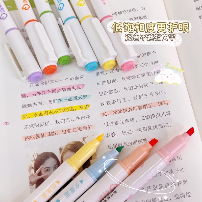 Set 6 bút highlight nhiều màu pastel ✨✨✨✨