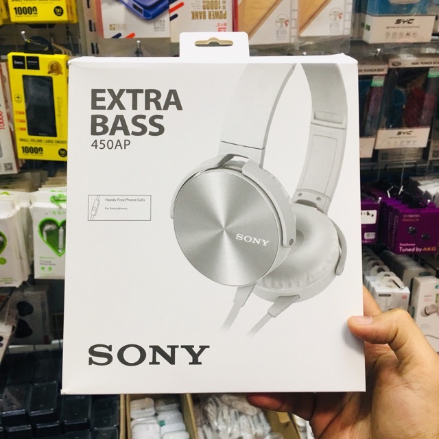 Tai nghe chụp tai XB450 Bass giao màu ngẫu nhiên