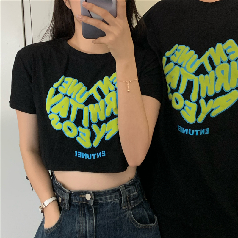 Áo Thun Nữ Ngắn Tay In Chữ Nhiều Màu Thời Trang