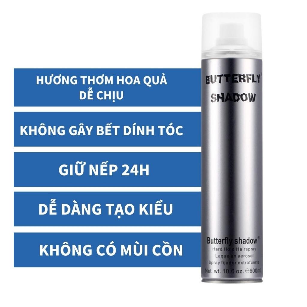 Gôm Xịt Tóc Nam Nữ Butterfly Shadow Keo Xịt Giữ Nếp Tóc Cố Định Tóc 320ml Chính Hãng Nội Địa Trung AME shop