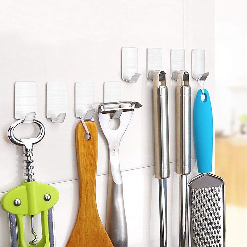 Móc Inox - Kingler, Nhỏ Gọn Với Miếng Dán Tường Chắc Chắn, Treo Đồ Đa Năng, Tiện Dụng Trong Khu Bếp Và Nhà Tắm. 2002