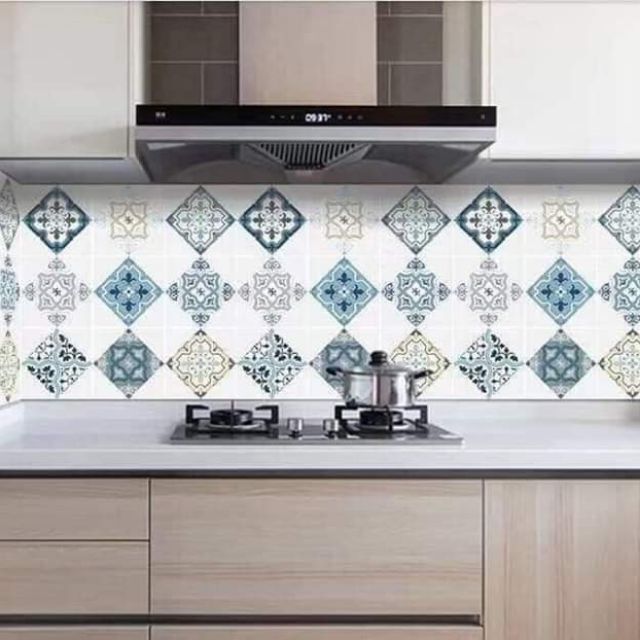 Decal dán Bếp Hình Hoa
