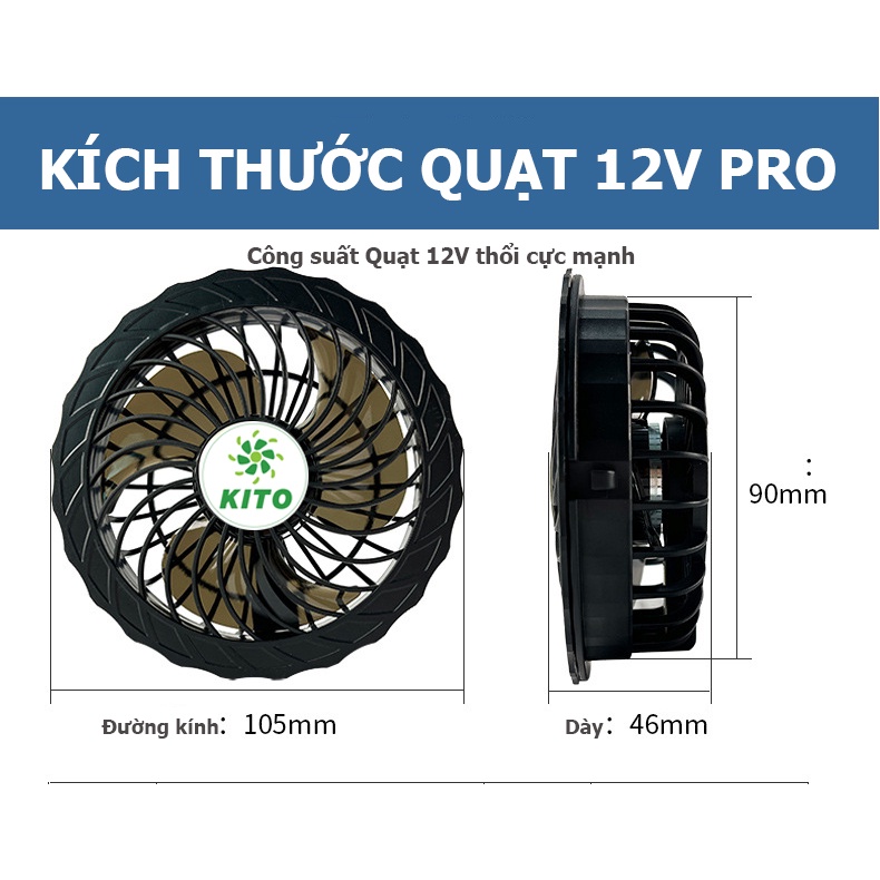 Phụ Kiện Áo Điều Hoà Chính Hãng KITO PRO Pin 25.000mAh Chạy 12 - 15 Tiếng, BH 12 Tháng