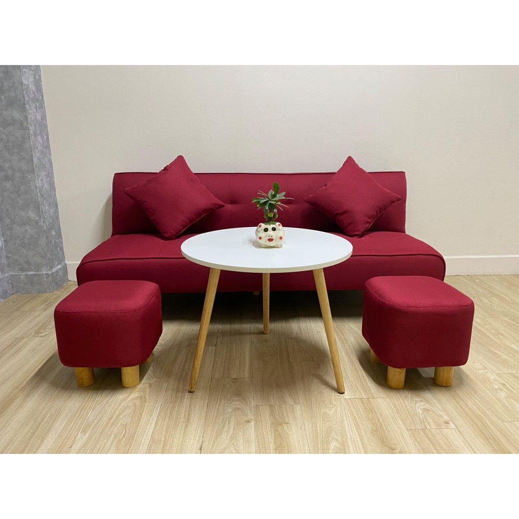 [ SIÊU SALE THÁNG 1] Bàn trà sofa/cafe hiện đại mặt Tròn rộng 50 chân gỗ sồi- BT50M