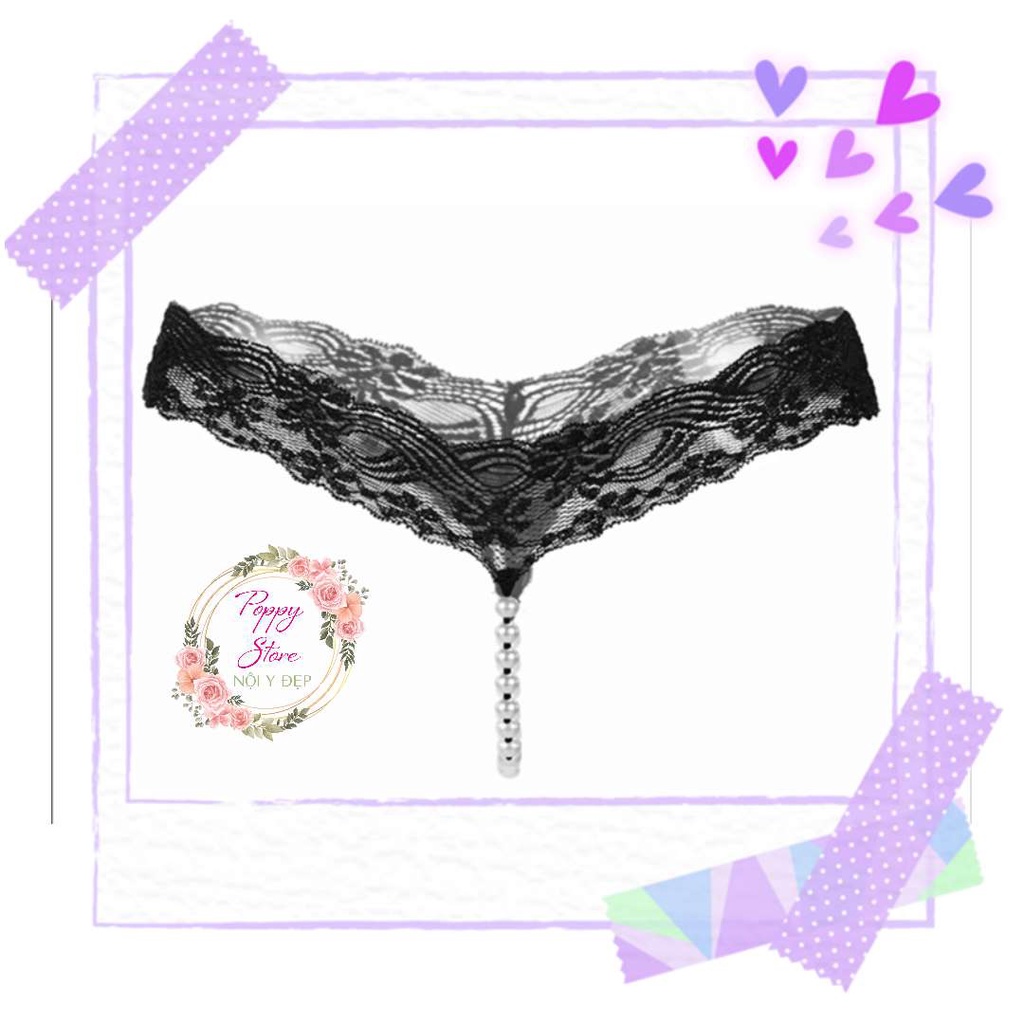Quần lọt khe đính hạt ngọc sexy ⚡Mã AT37 /  CHE TÊN SẢN PHẨM⚡ quần chip nữ - ren - đính dây cườm gợi cảm -xìlip cosplay