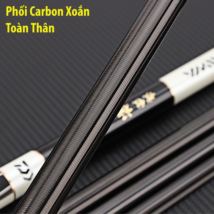 Cần Câu Tay Carbon Chính Hãng Daiwa Hamon 6H Cao Cấp  Siêu Nhẹ-Cực Đẹp,Siêu Nhẹ,Giá Tốt,Đủ Size 3m6 4m5 5m4 6m3