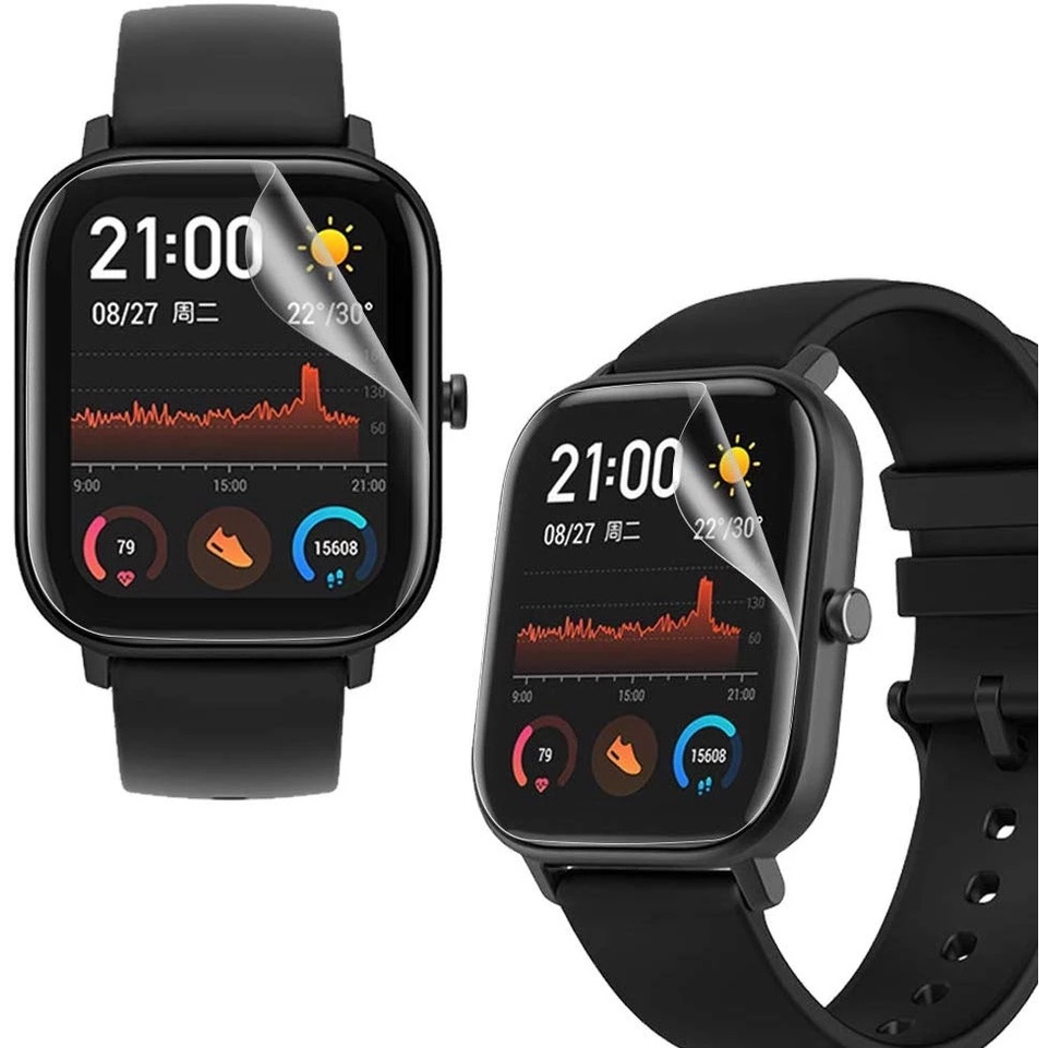 Miếng Dán Bảo Vệ Màn Hình Bằng Hydrogel / Full HD Bằng TPU Dẻo Trong Suốt Viền Cong Cho Huami Amazfit GTS 2 Mini Watch