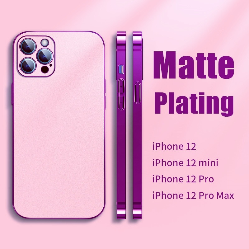 Ốp điện thoại tpu silicon mềm mạ điện màu đục thích hợp cho Iphone 12 11 Pro Max X 13 Pro Max
