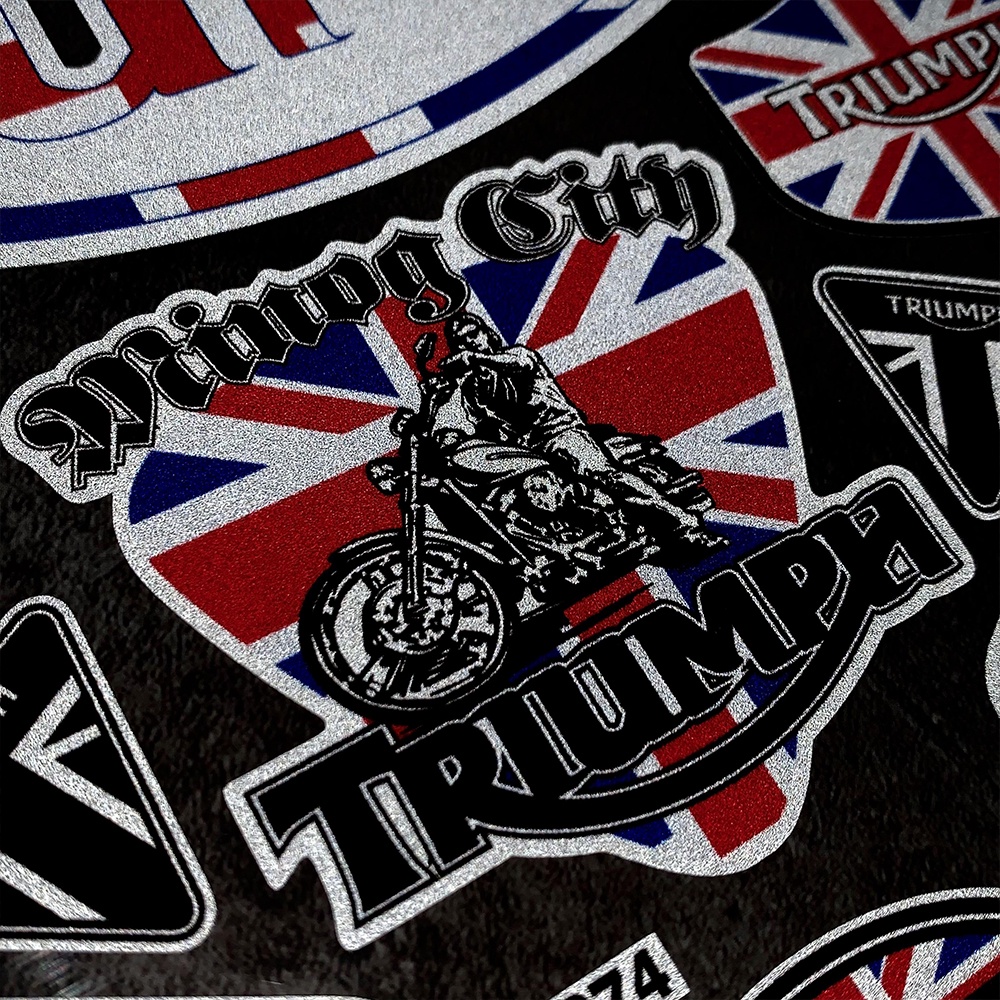 Miếng Dán Phản Quang Chống Thấm Nước Trang Trí Mũ Bảo Hiểm Xe Mô Tô Triumph