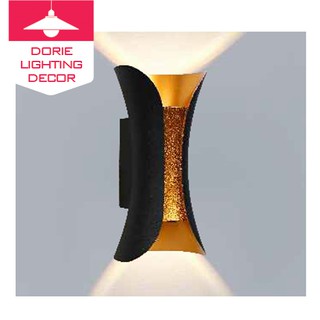 Đèn ngoài trời 79 Lighting đèn led gắn tường hắt sáng trang trí ngoại thất H35 chống nước IP65, ánh sáng vàng
