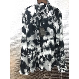 SLP - ÁO SƠ MI NAM NỮ TAY DÀI VISCOSE SAINT LAUREN, HỌA TIẾT KHÓI, ĐỦ TAGS, CAO CẤP, MỀM MÁT, MENSWEAR WOMENSWEAR SHIRT
