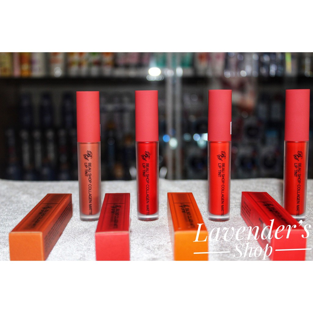 Son kem siêu lì Beau Shop - Không trôi, không bám dính, không thâm môi - Son kem lỳ collagen MATTE LIP TINT