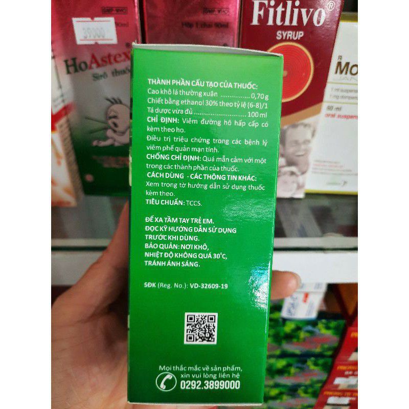 SIRO CAO LÁ THƯỜNG XUÂN COZZ IVY HÀNG CHÍNH HÃNG 100ML