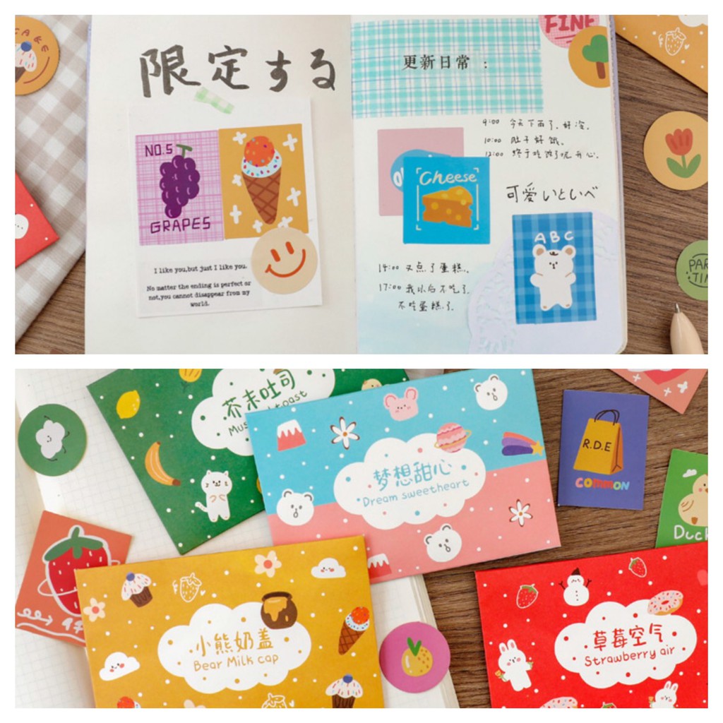 Phong bì 40 Zaomo Cute sweet store sticker hình dán trang trí sổ tay | BSB234