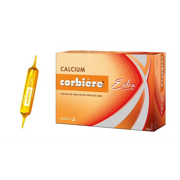 CALCIUM CORBIERE Hộp 30 Ống  – BỔ SUNG CANXI VÀ VITAMIN CHO CƠ THỂ