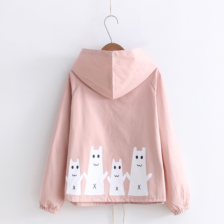 Áo khoác dù nam, nữ CNV146 hình 4 chú ma mèo ngộ nghĩnh A071 | BigBuy360 - bigbuy360.vn