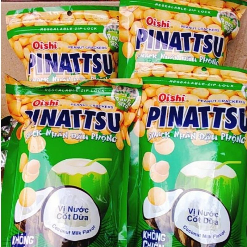 [Chính Hãng] Đậu Phộng Da Cá Vị Cốt Dừa, Đậu Phộng Oishi, Snack Đậu Phộng Oishi đặc biệt thơm, ngon, giòn. gói 95gr