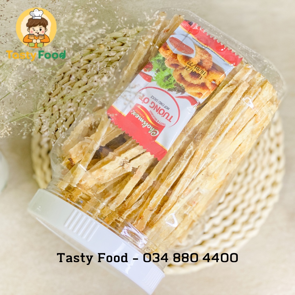 Khô Cá Thiều Que Cắt Sợi Tẩm Vị Ăn Liền Tasty Food - Hũ 500g/1kg