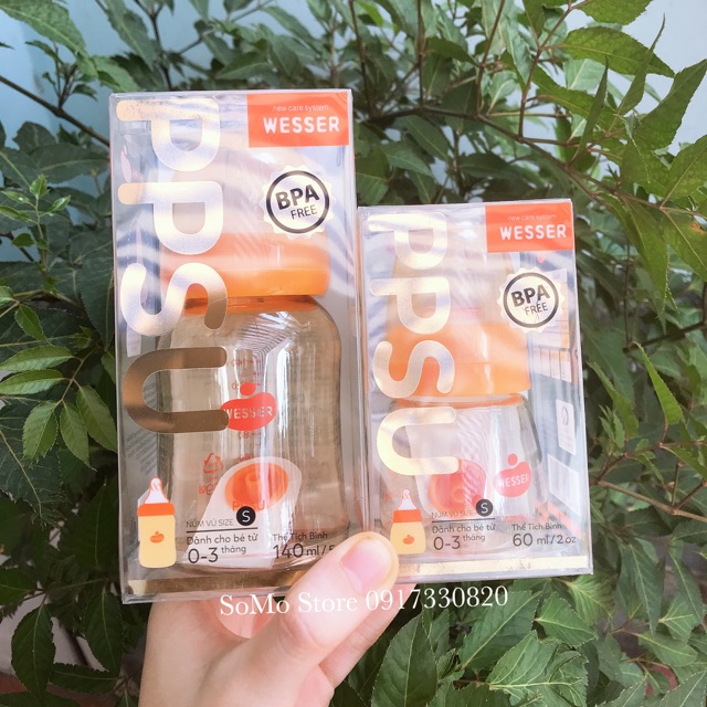Bình sữa Wesser PPSU 60ml/140ml