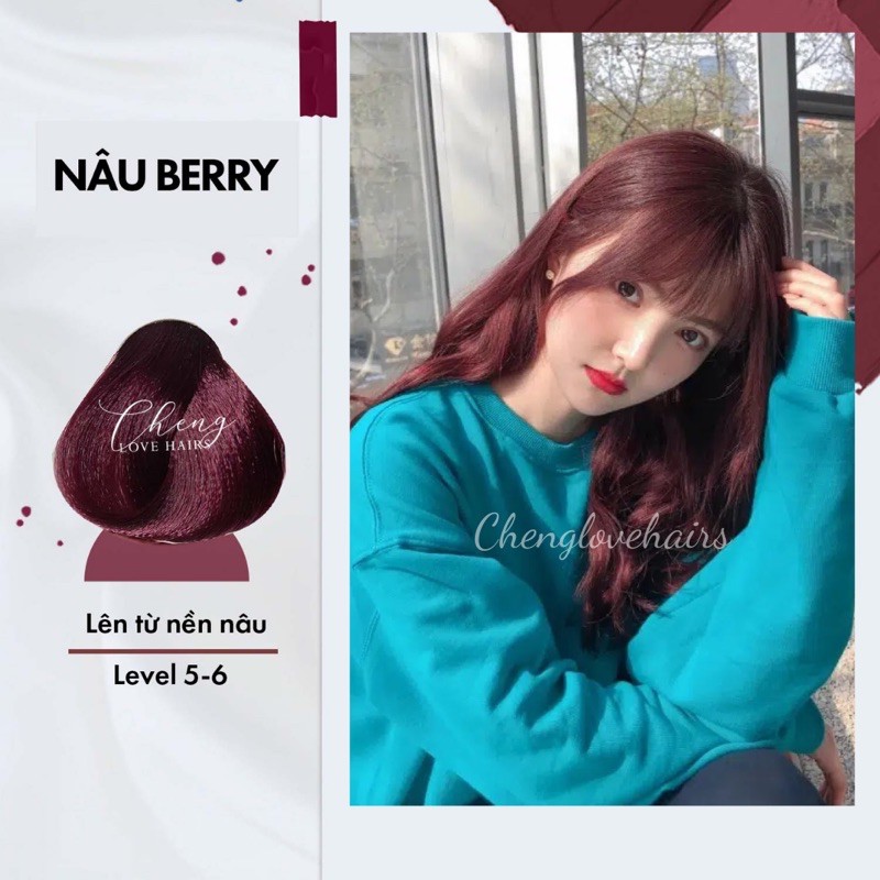 Thuốc nhuộm tóc màu NÂU BERRY Chenglovehai, Chenglovehairs