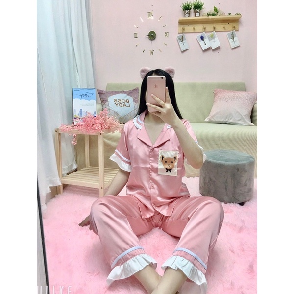 (Bigsize) Đồ bộ Lụa Bèo Tiểu Thư - mẫu mới, sang chảnh, chất mát