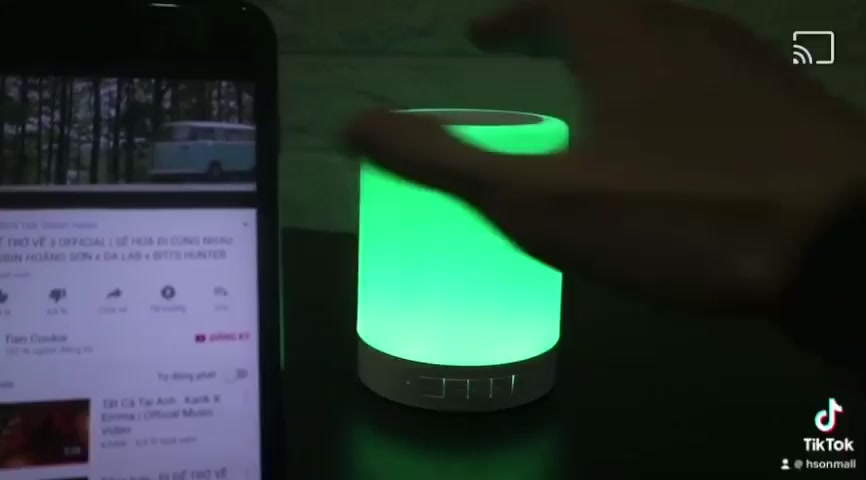 Đèn ngủ HSON kết hợp loa bluetooth đèn led cảm biến đổi màu nhiều chế độ sáng decor trang trí phòng | BigBuy360 - bigbuy360.vn