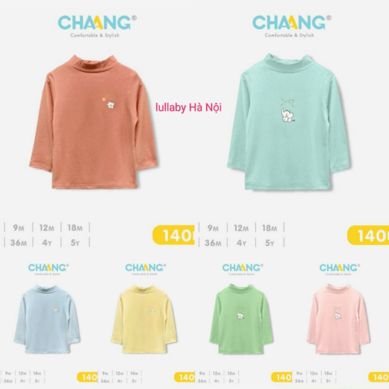 Áo cổ lọ giữ nhiệt trẻ em cotton Chaang (Sz 9m-5y)