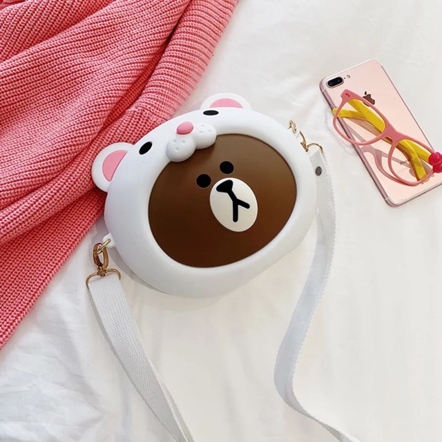 Túi Đeo Chéo Q'uncle Gấu Brown khủng long xanh | BigBuy360 - bigbuy360.vn