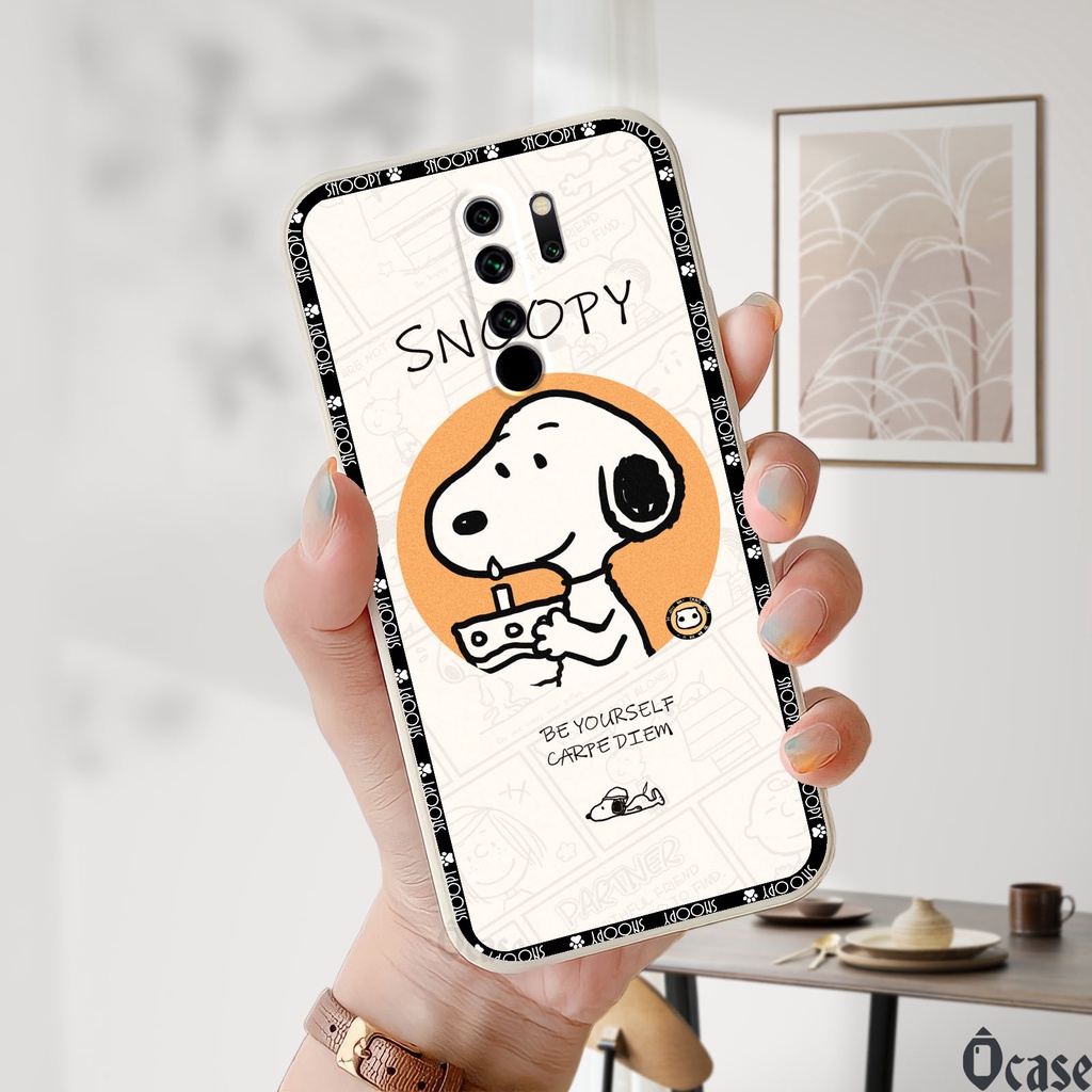 Ốp lưng Xiaomi Redmi Note 8 Pro / Redmi 9 in hình chú chó dễ thương cạnh viền vuông có bảo vệ camera