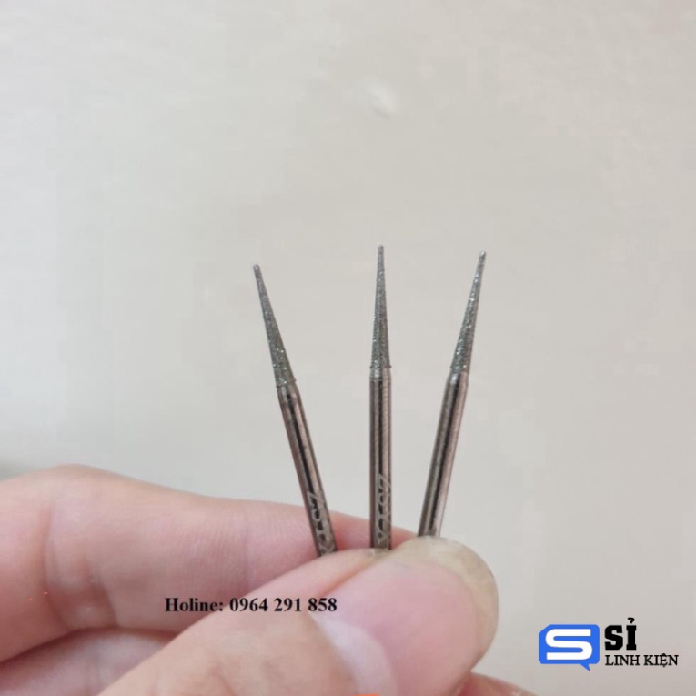 Mũi mài khắc kim cương đầu nhọn hàng cao cấp cán 2.35mm