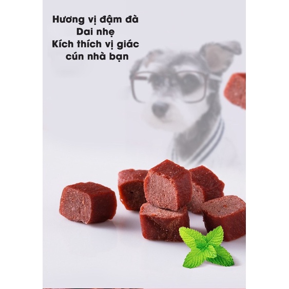 Bánh thưởng cho chó - Thịt bò thưởng dạng thanh và khố i- Gói 500 gram