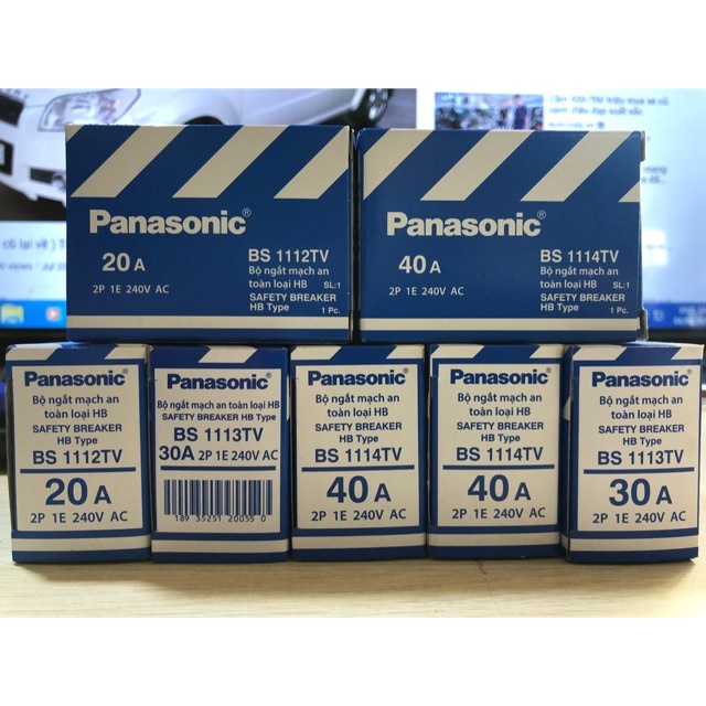Cầu Dao Tự Động Panasonic - 2P/220V AC ( 10, 15, 20, 30, 40A)