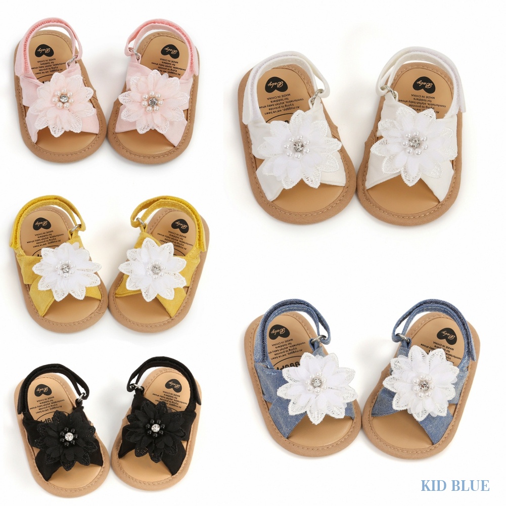 Giày Sandal Chống Trượt Đính Hoa Dễ Thương Dành Cho Bé Gái