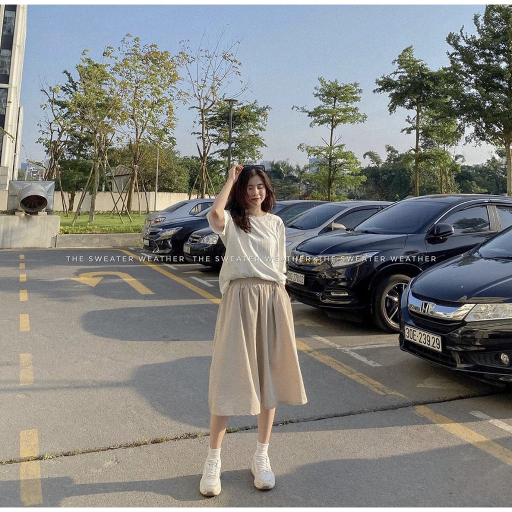 Chân váy đũi chữ A không nhăn | BigBuy360 - bigbuy360.vn