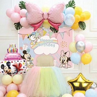 (Có Backdrop) Set Bóng Trang Trí Sinh Nhật Cho Bé Tuổi Chuột ABSHOP COM VN