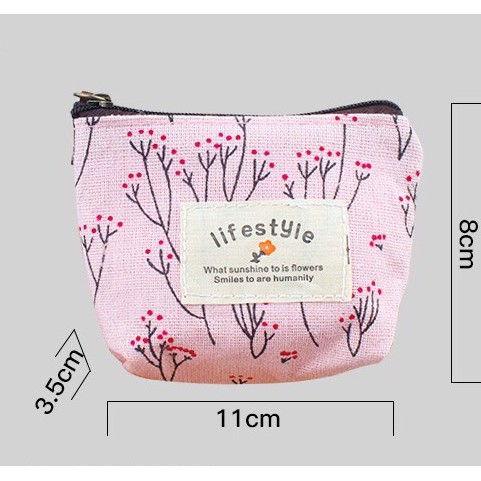 Z0560 Ví Mini Hoa Nhí Xinh Xắn Bukao