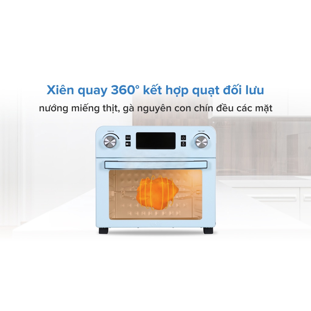 Lò nướng kiêm nồi chiên không dầu Unie Q36, 25L, Xanh, Việt Nam