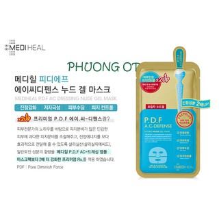 Mặt Nạ Mediheal Nude Gel P.D.F Cao Cấp Làm Dịu Da Dành Cho Da Mụn  P.D.F A.C-Defense Nude Gel Mask