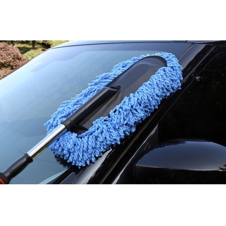 Chổi rửa xe ô tô - Chổi lau xe ô tô sợi mềm chất liệu Microfiber cán điều chỉnh độ dài (Loại túi đựng có khóa)
