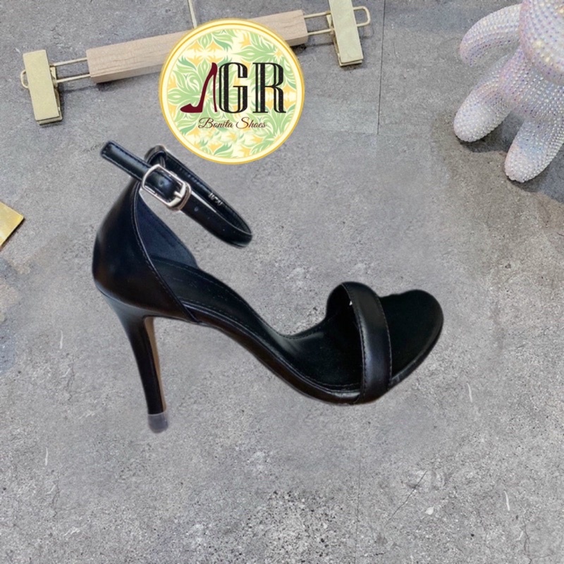 Sandal quai mảnh phồng gót nhọn siêu đẹp gót 9 cm