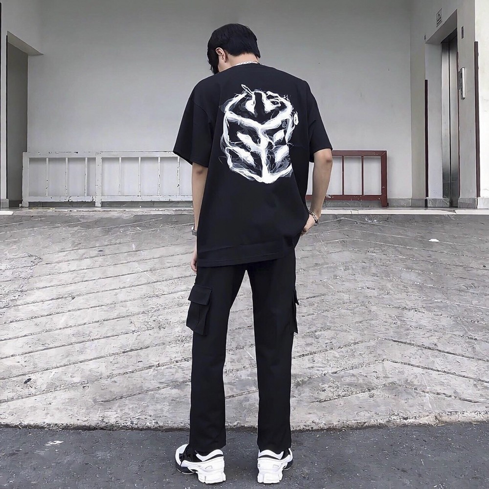 Áo thun nam nữ tay lỡ Cube Smoke Tee form rộng Unisex Oversize thoáng mát cao cấp giá rẻ KING SPORT