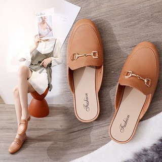Giày bốt đế gỗ màu đen nâu