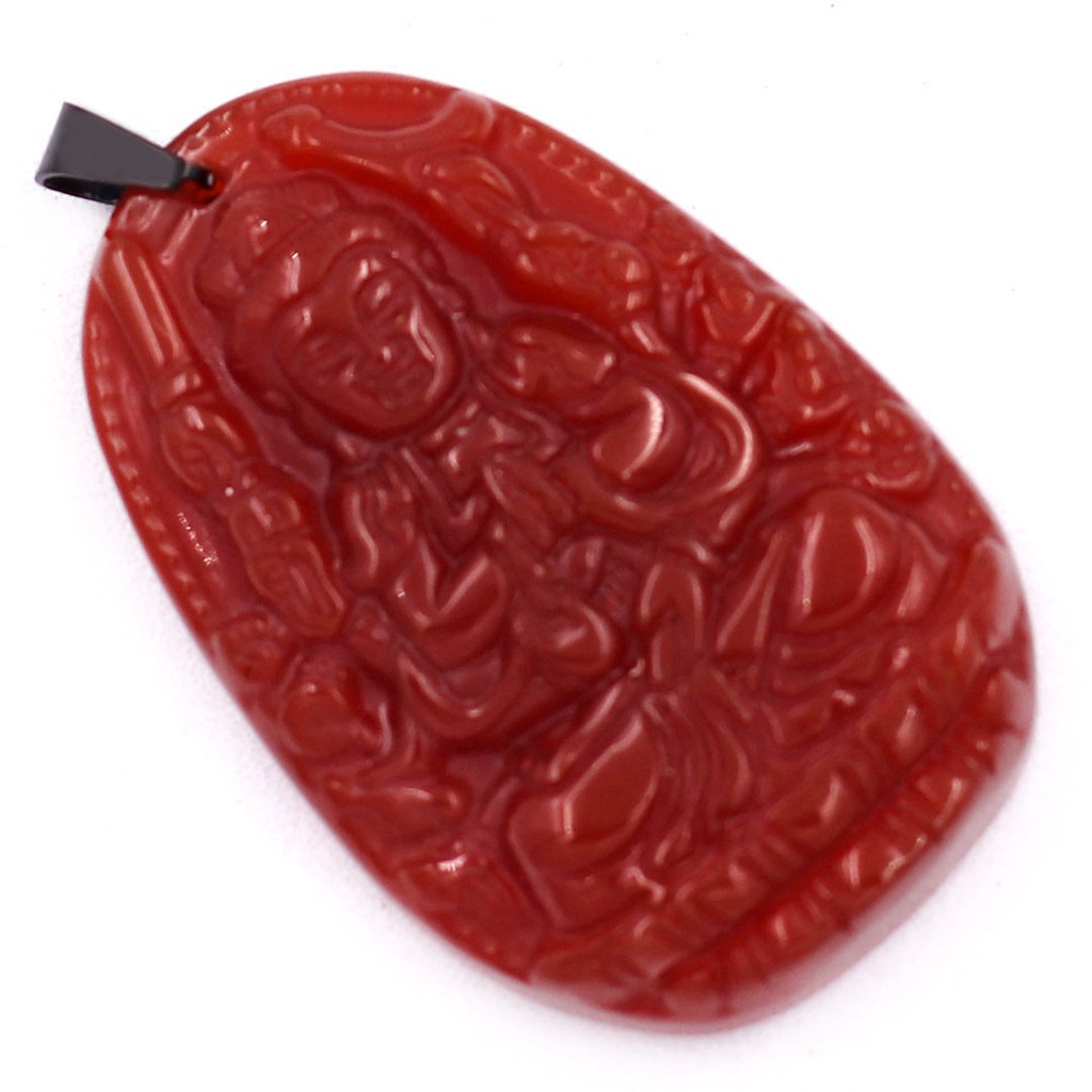 Vòng cổ phong thủy Mặt phật Thiên thủ thiên nhãn đỏ 3.6 cm MMNOBT7 - Hộ mệnh tuổi Tý