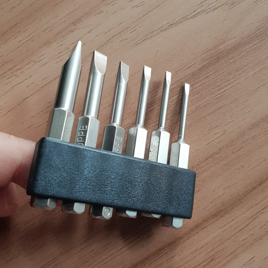 Bộ 6 mũi tô vít 2 cạnh chuôi lục giác cho khoan pin và khoan điện 50mm