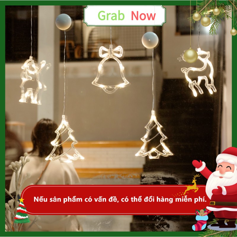 Đèn Led Hình Ngôi Sao Và Ông Già Noel Trang Trí Giáng Sinh , Lễ Tết.