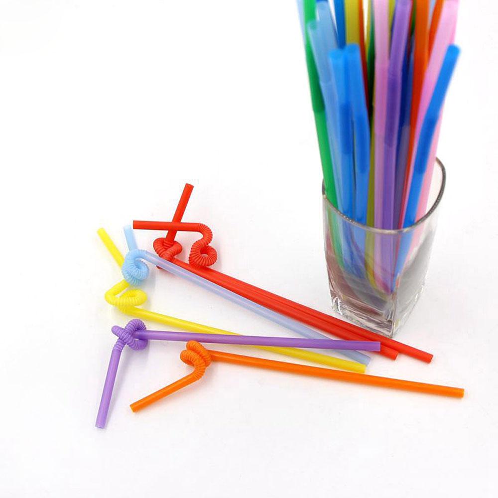 LET Set 50 / 100 Ống Hút Trà Sữa 25.5cm Linh Hoạt Dùng Một Lần Tiện Dụng