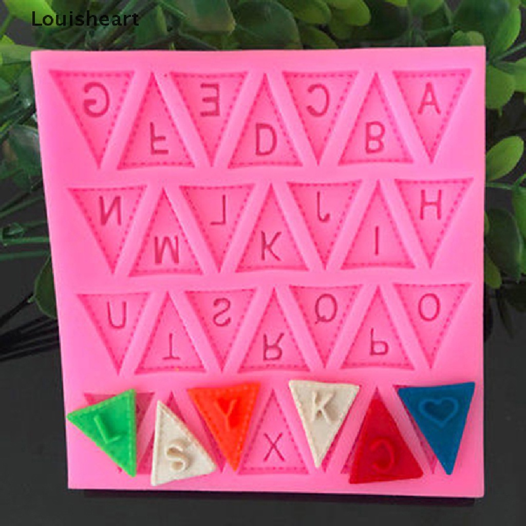 Khuôn Silicon Làm Bánh 26 Chữ Cái Hình Lá Cờ Louisheart