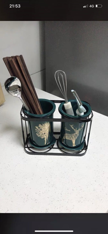 ( có sẵn )Ống cắm đũa sứ xanh cao cấp | BigBuy360 - bigbuy360.vn